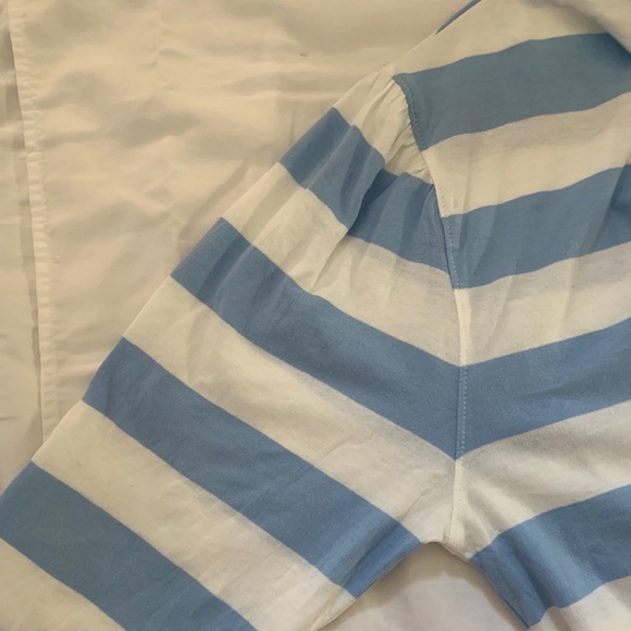 Blue and white striped long-sleeved cotton shirt - Picture 4 of 4